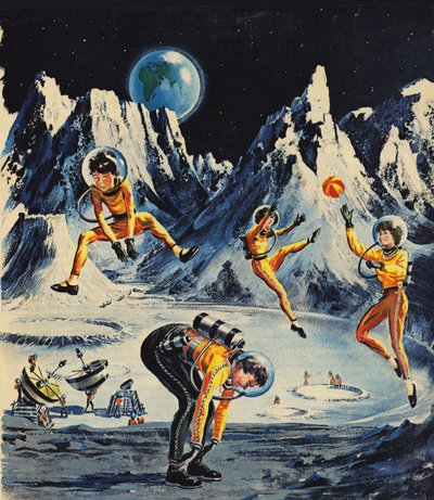 1960年代に想像された、家族が月で遊ぶ 作： English School